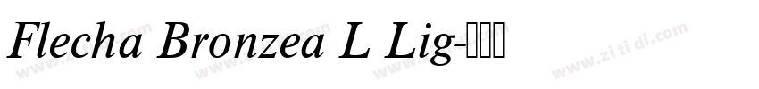 Flecha Bronzea L Lig字体转换